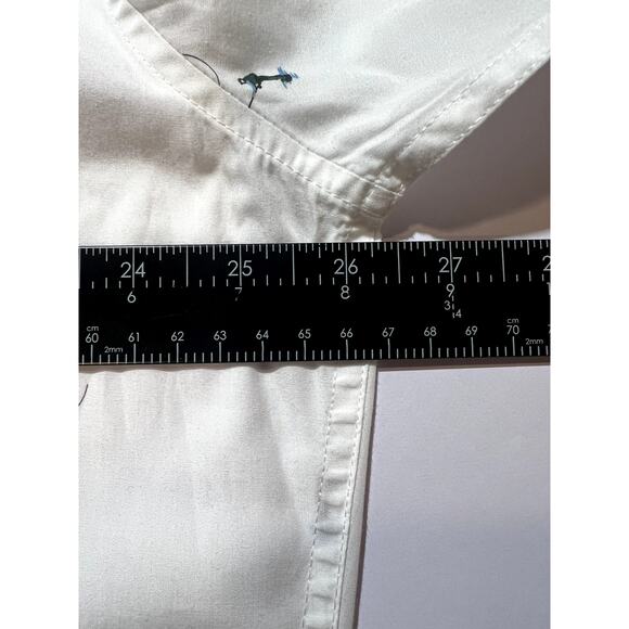 Barbour Mens White Short Sleeve Button Up Shirt Novelty Golf Print Regular Fit - Picture 8 of 8